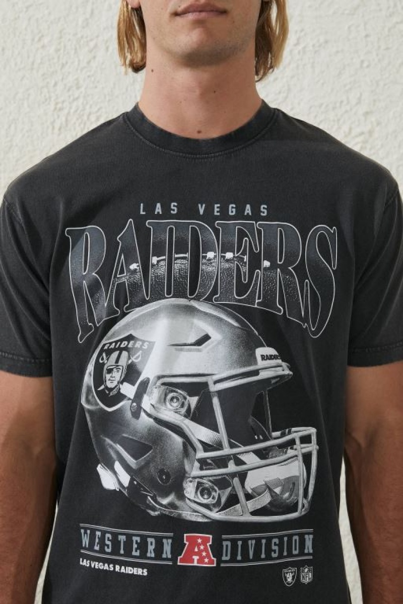 Camisetas Estampadas Cotton On Active Nfl Oversized Hombre Negras | XsmWHEph1hR