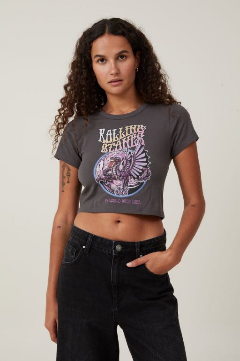 Camisetas Estampadas Cotton On Crop Fit Rolling Stones Mujer Lcn | f6yqzZgg5aD