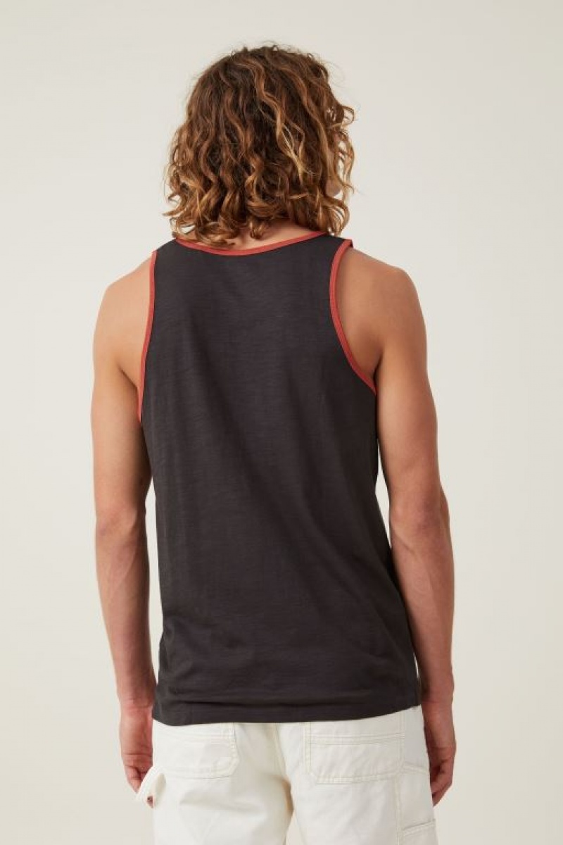 Camisetas Estampadas Cotton On King Stingray Ringer Tank Hombre Negras | gNjgyoWN5VU