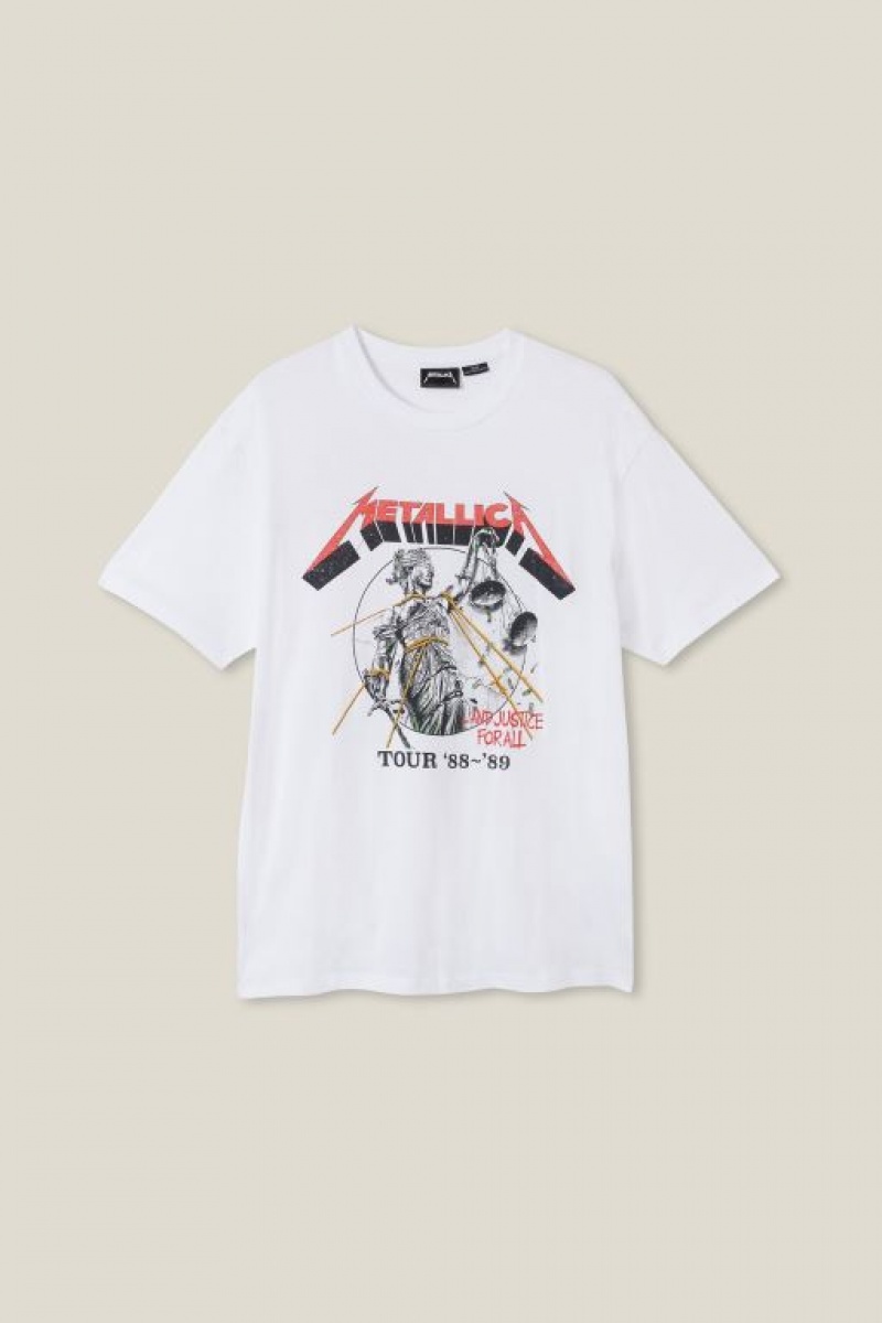 Camisetas Estampadas Cotton On Loose Fit Music Hombre Blancas | YSXKnrRcwMy