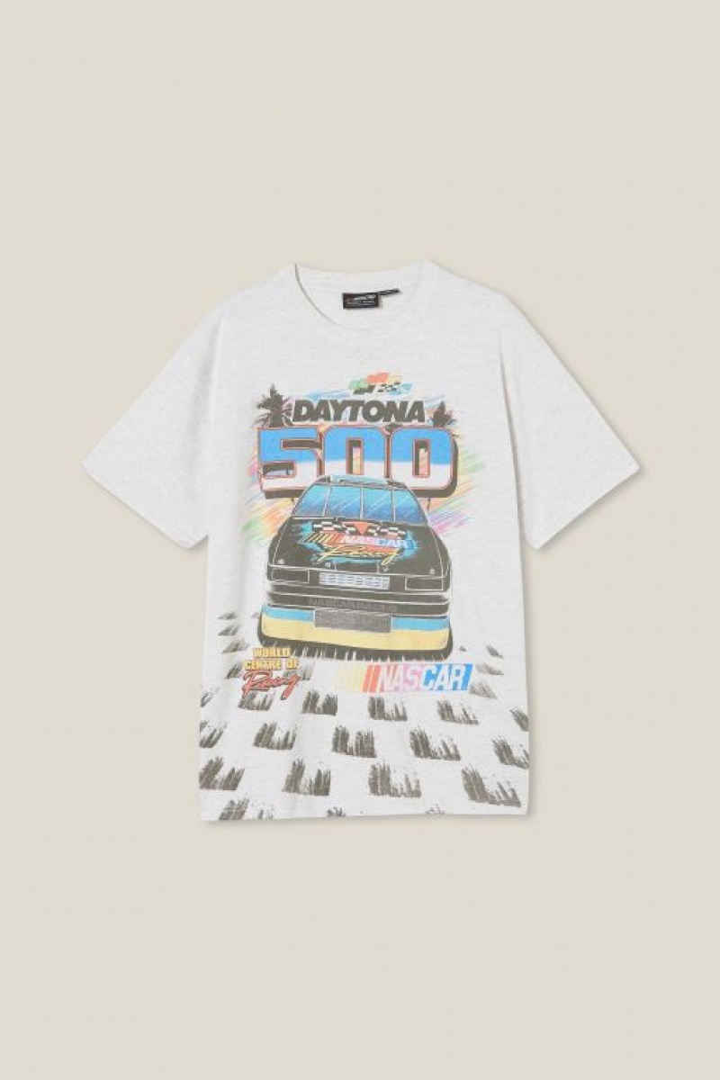 Camisetas Estampadas Cotton On Nascar Loose Fit Hombre Blancas | zJcLBtQ83vR