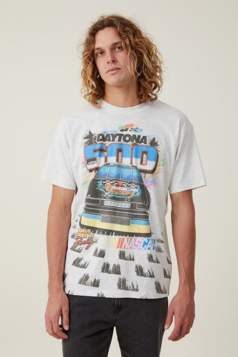 Camisetas Estampadas Cotton On Nascar Loose Fit Hombre Blancas | zJcLBtQ83vR