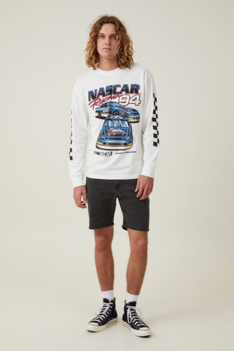 Camisetas Estampadas Cotton On Nascar Long Sleeve Hombre Blancas | aghjylDKTvl