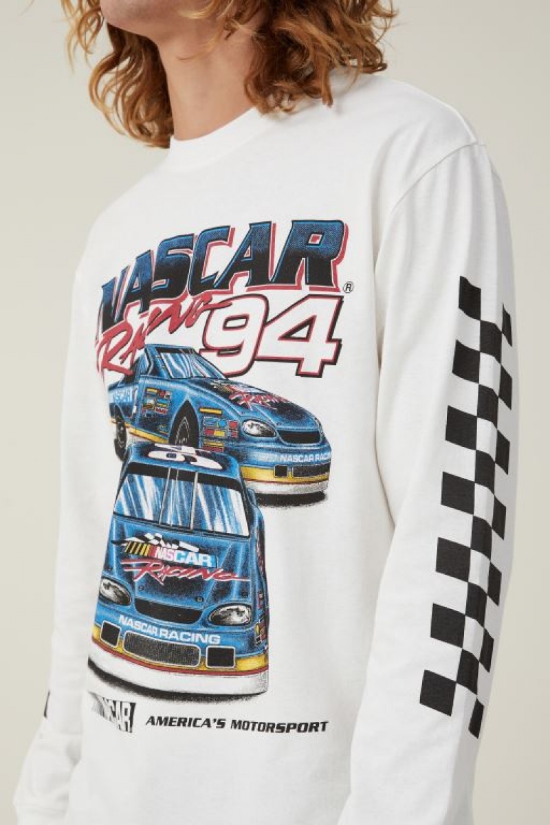 Camisetas Estampadas Cotton On Nascar Long Sleeve Hombre Blancas | aghjylDKTvl