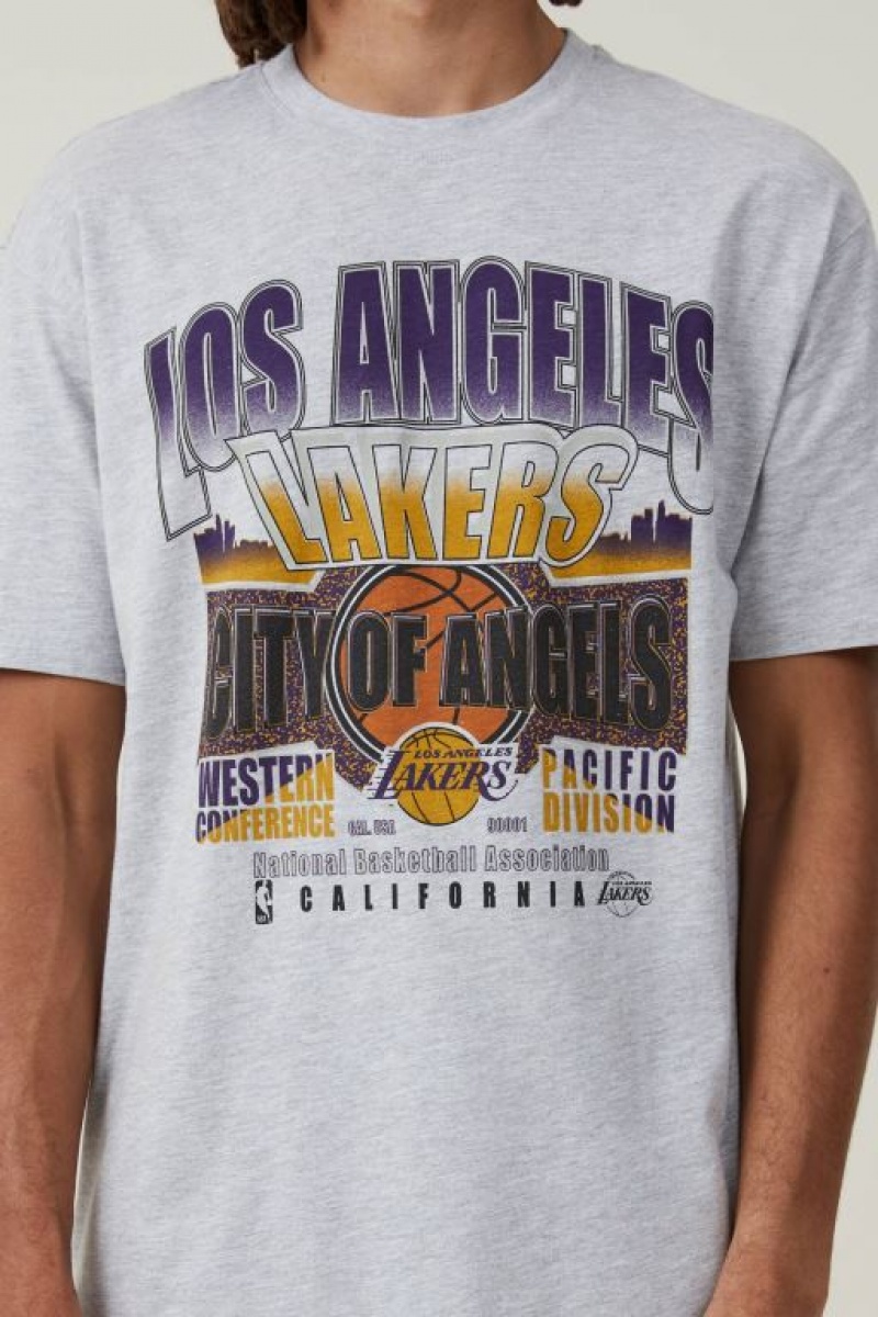 Camisetas Estampadas Cotton On Nba Loose Fit Hombre Gris Claro | xdIQ0ntuNVi