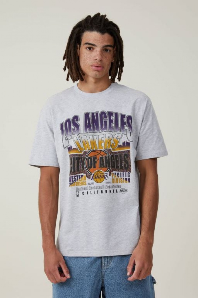 Camisetas Estampadas Cotton On Nba Loose Fit Hombre Gris Claro | xdIQ0ntuNVi