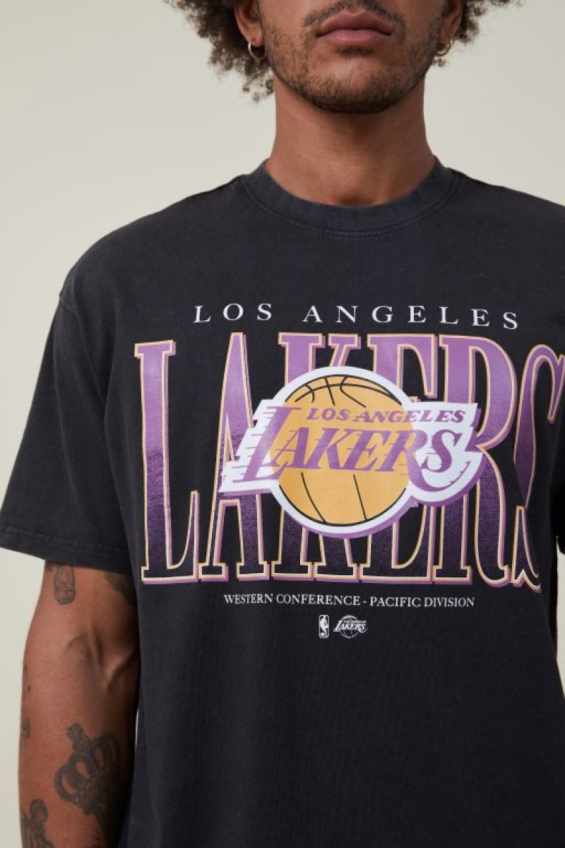 Camisetas Estampadas Cotton On Nba Loose Fit Hombre Negras | MKEsg62EY8o