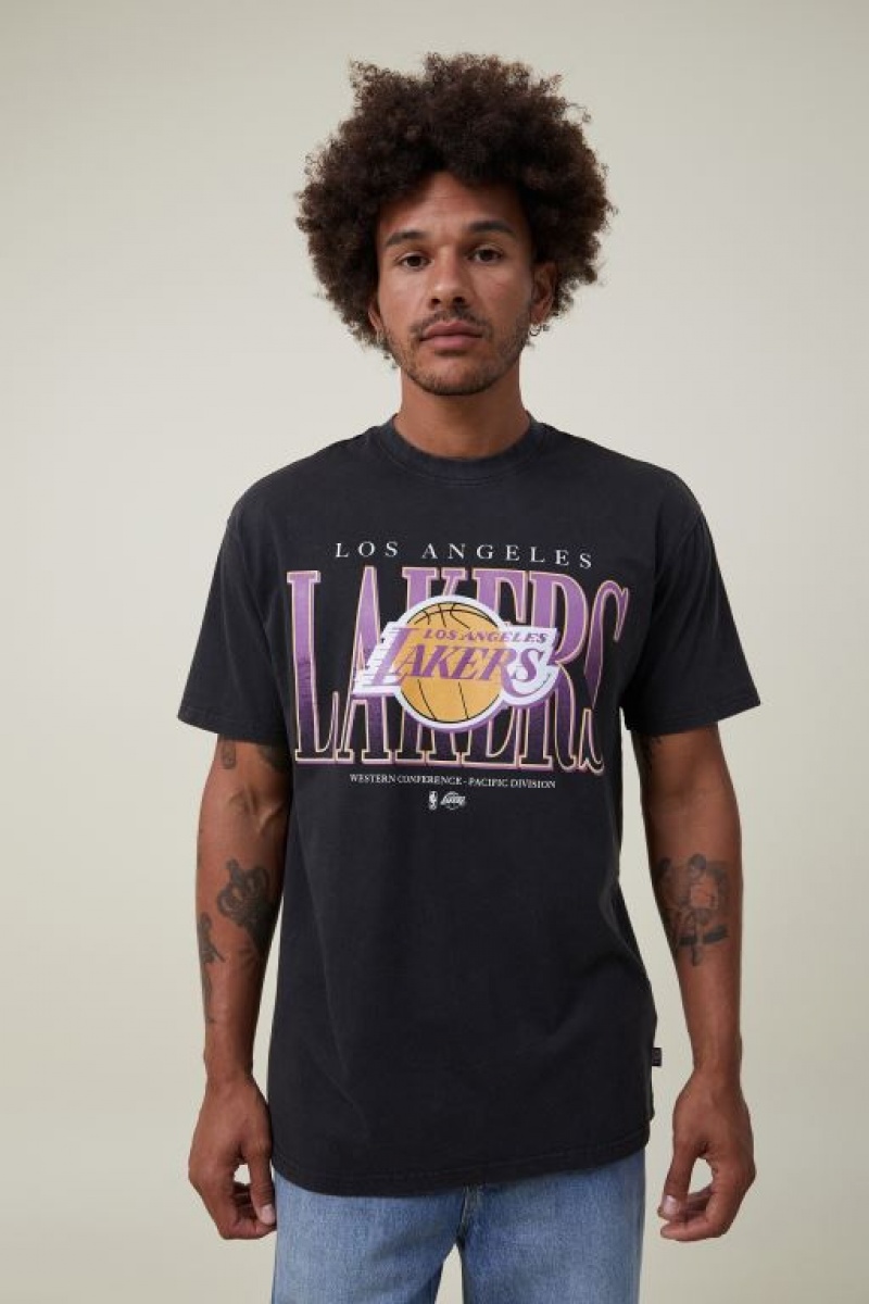 Camisetas Estampadas Cotton On Nba Loose Fit Hombre Negras | MKEsg62EY8o