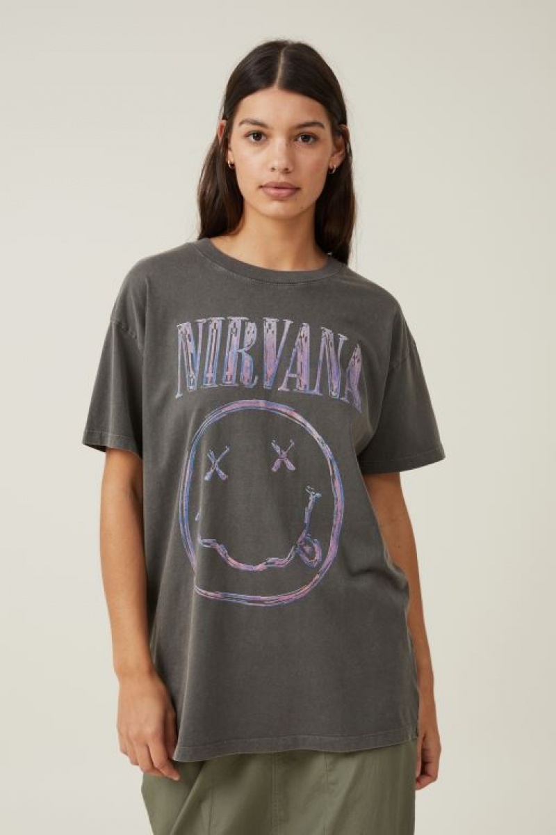 Camisetas Estampadas Cotton On Oversized Fit Nirvana Mujer Lcn | avo6RGEFQAz