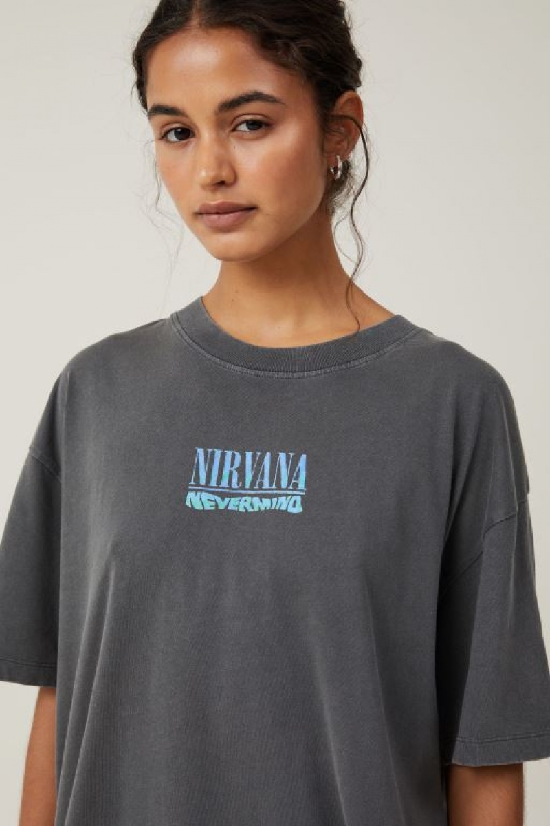 Camisetas Estampadas Cotton On The Oversized Nirvana Mujer Lcn | M91MEL5FohD