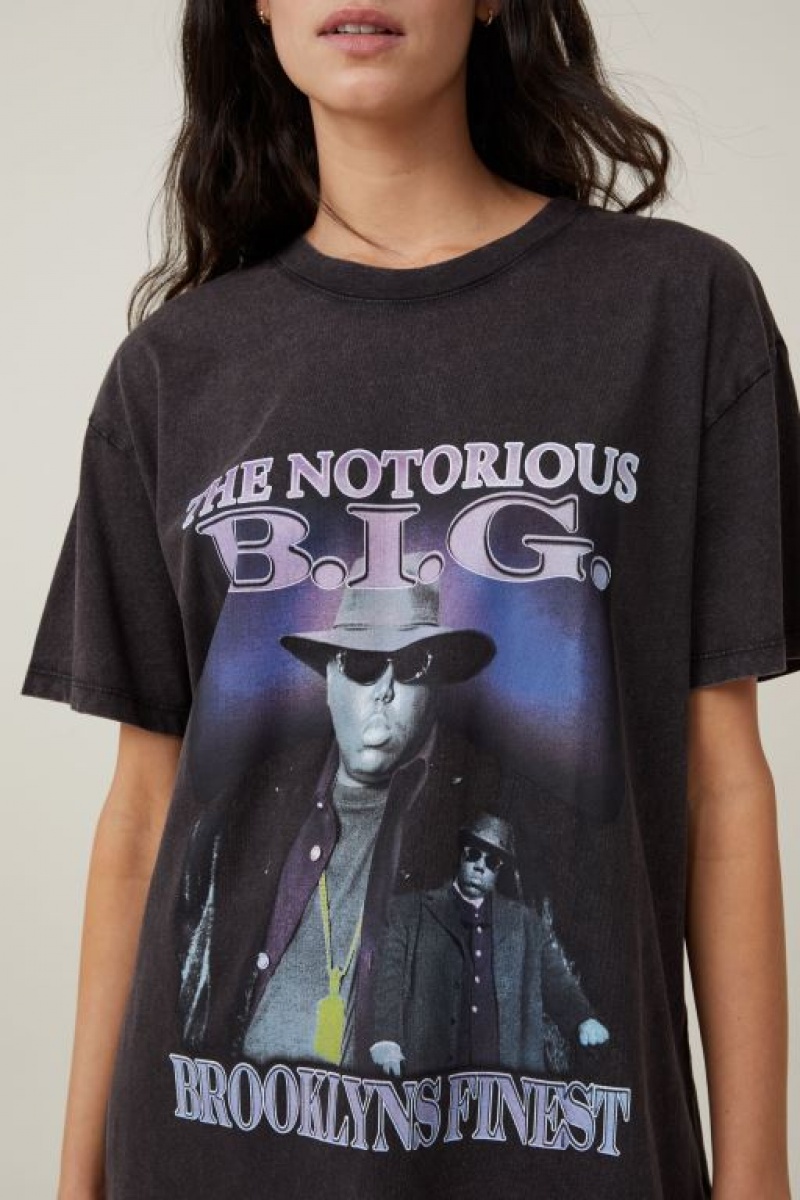 Camisetas Estampadas Cotton On The Oversized Hip Hop Mujer Negras | iQ4thHkqpke