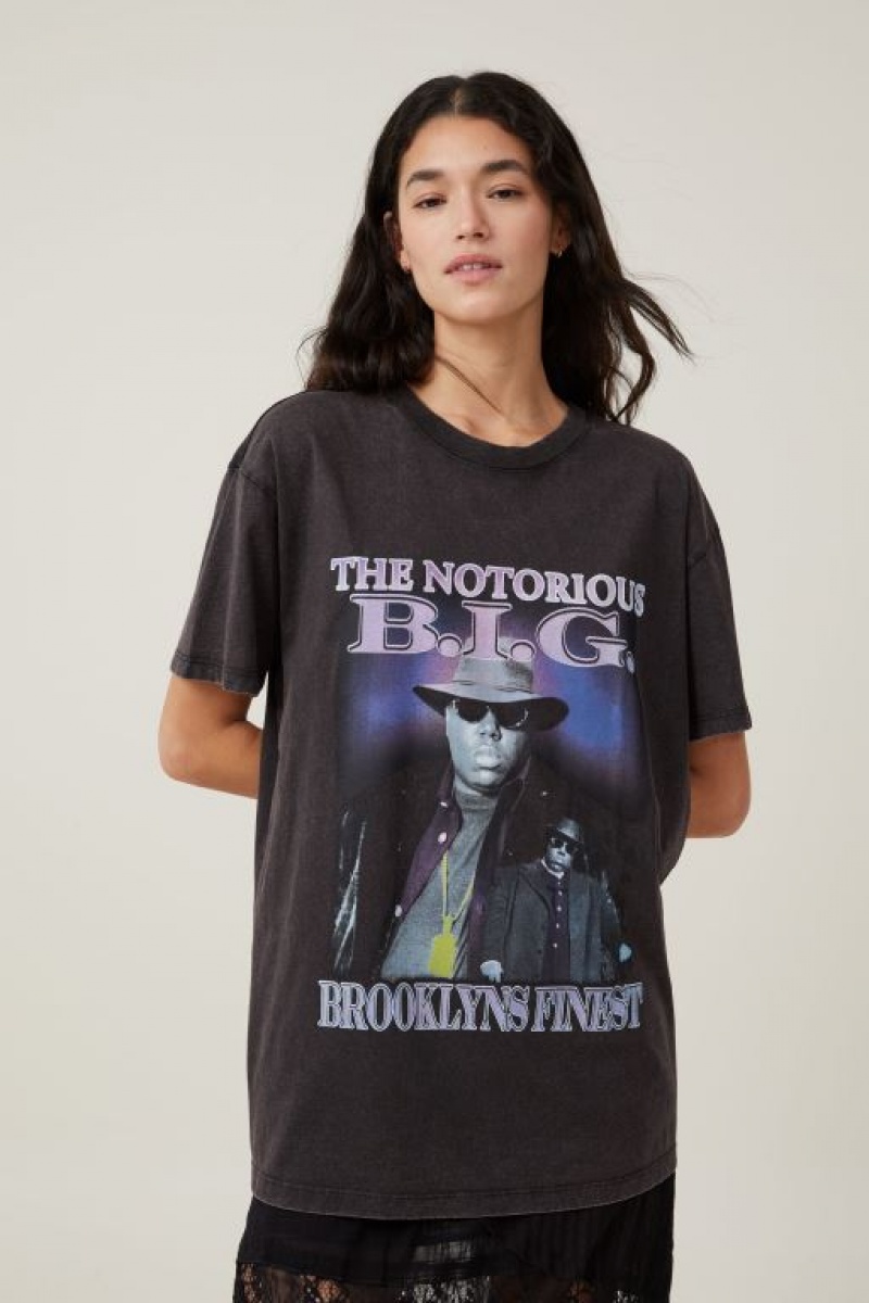 Camisetas Estampadas Cotton On The Oversized Hip Hop Mujer Negras | iQ4thHkqpke