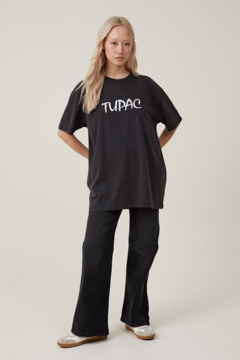 Camisetas Estampadas Cotton On The Oversized Hip Hop Mujer Negras | 8p7hauQwxrW