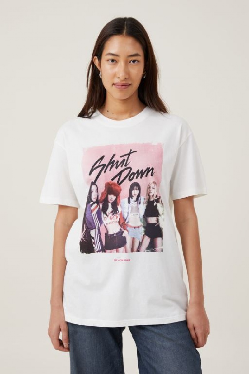 Camisetas Estampadas Cotton On The Oversized Estampadas License Mujer Negras Rosas Blancas | m3TLDiznWK6