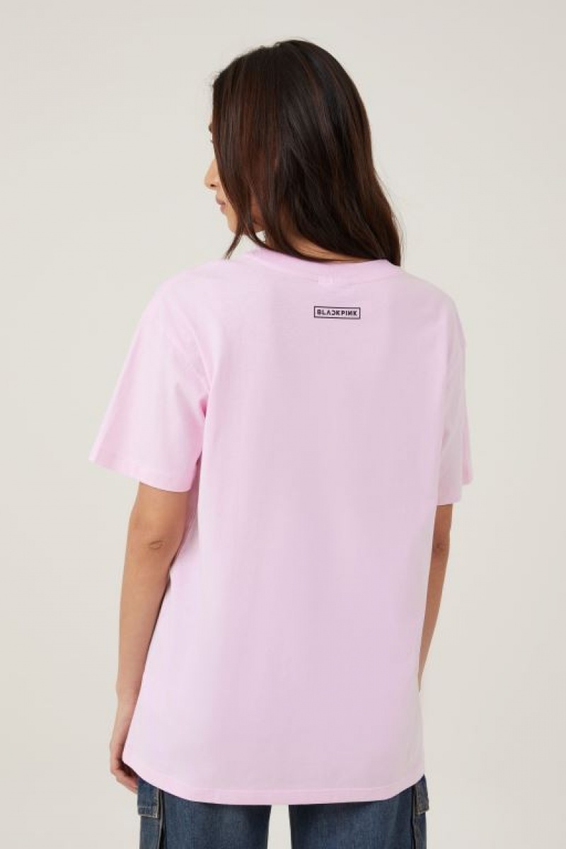 Camisetas Estampadas Cotton On The Oversized Estampadas License Mujer Negras Rosas Rosas Blancas | yObqX75w0Ct