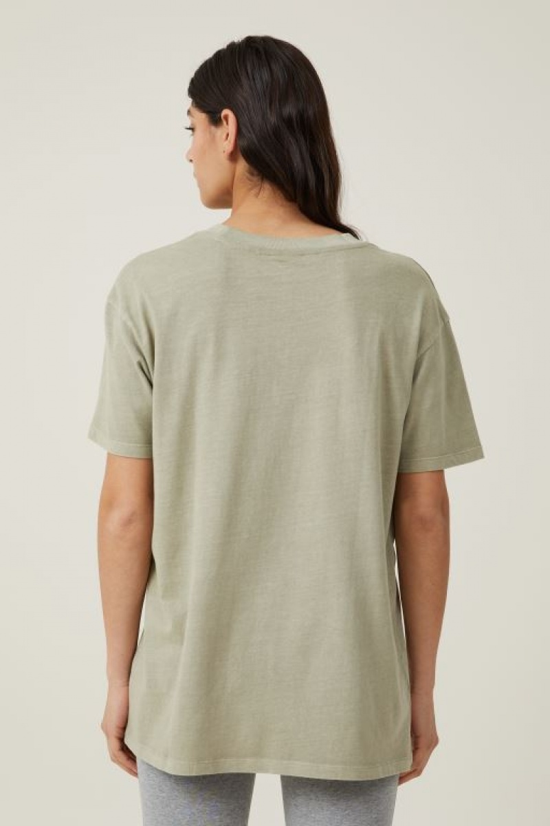 Camisetas Estampadas Cotton On The Oversized Estampadas License Mujer Verde Oliva | 13c233POTJ6