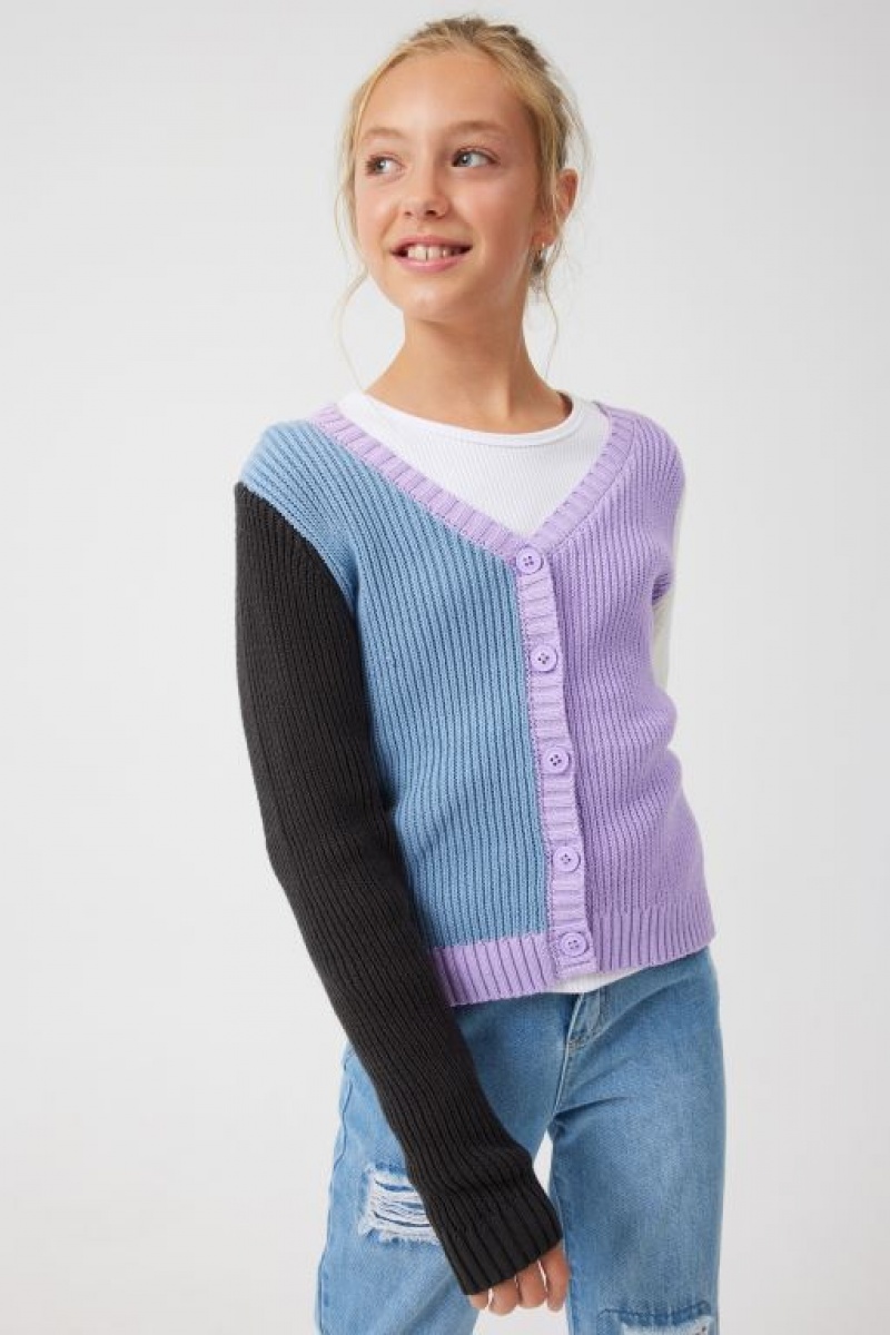 Chaquetas Cotton On Fifi Cardi Niña Moradas | w93fGn3SHtd