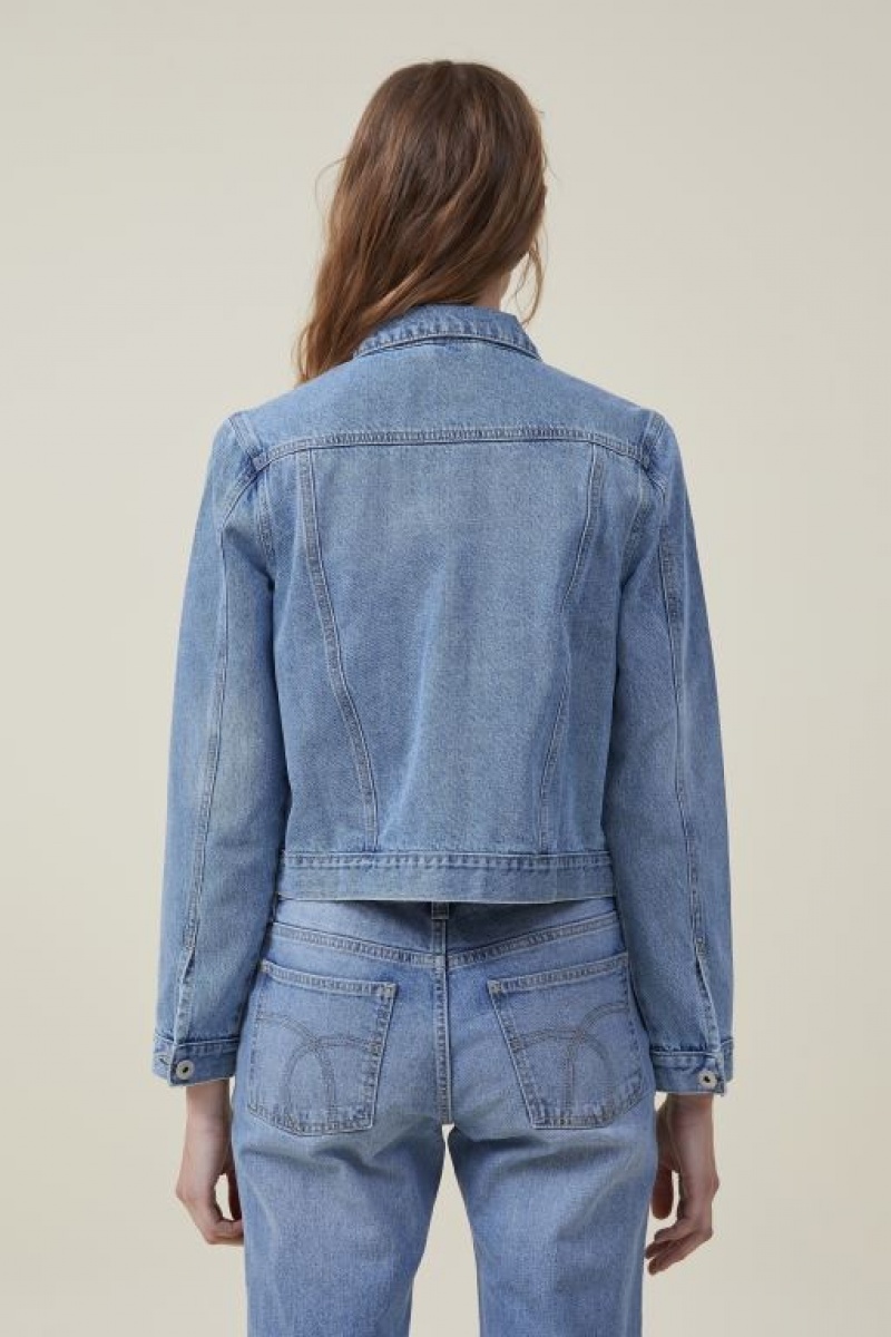 Chaquetas Cotton On Girlfriend Denim Mujer Azules | LlvKbaTwqvh