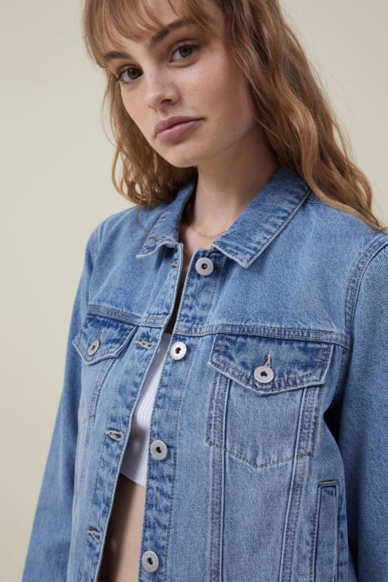 Chaquetas Cotton On Girlfriend Denim Mujer Azules | LlvKbaTwqvh