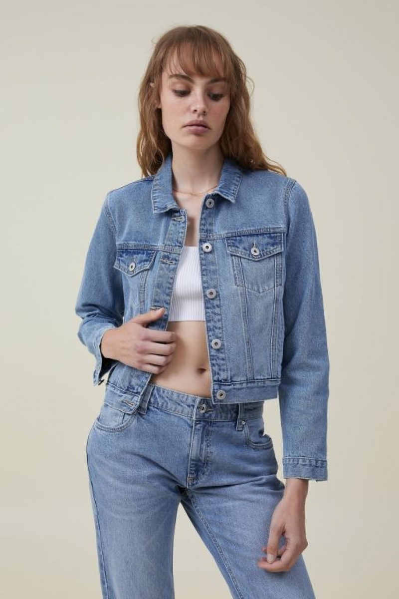 Chaquetas Cotton On Girlfriend Denim Mujer Azules | LlvKbaTwqvh