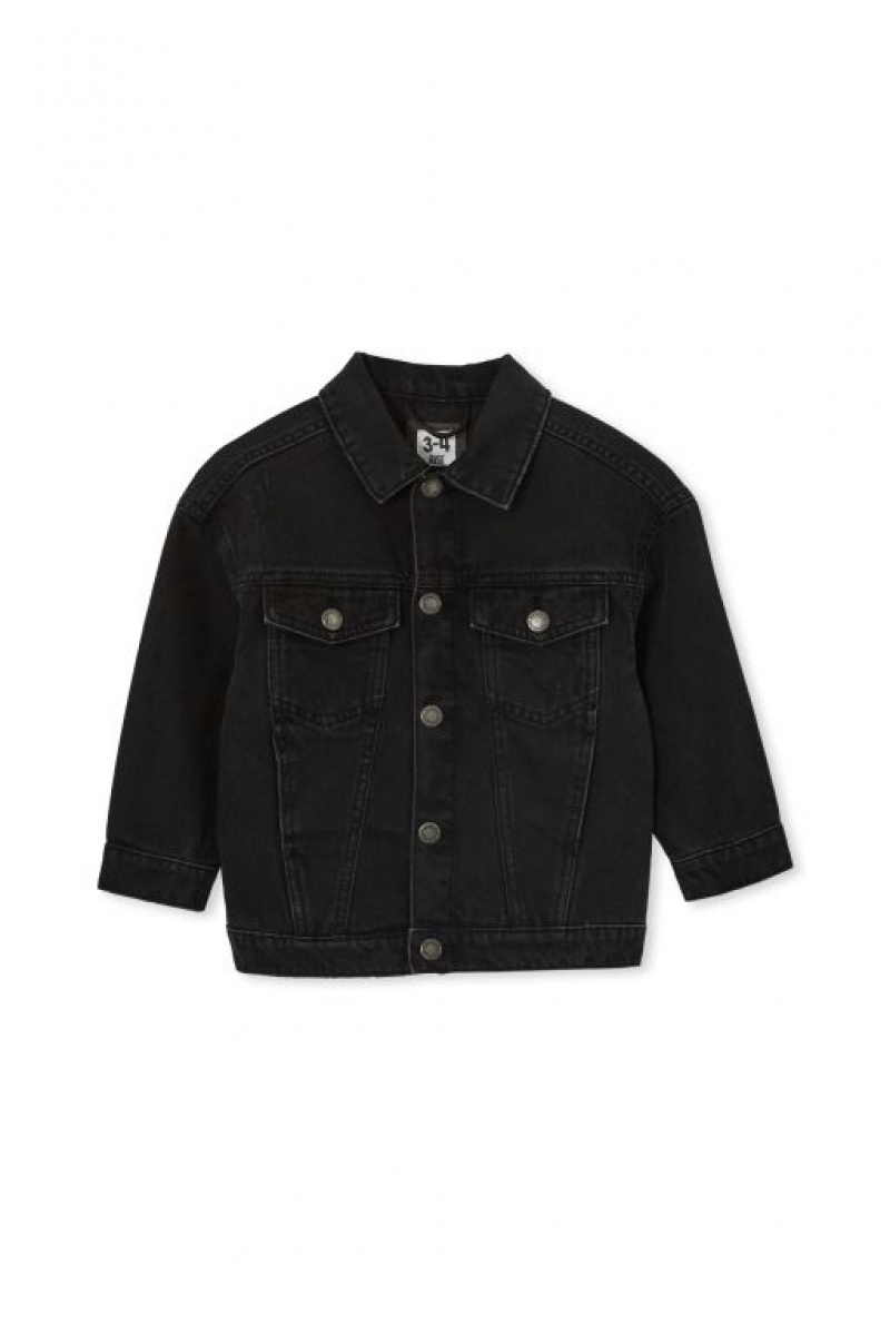 Chaquetas Cotton On Oversized Denim Niña Negras | 3NoauOJEqSg