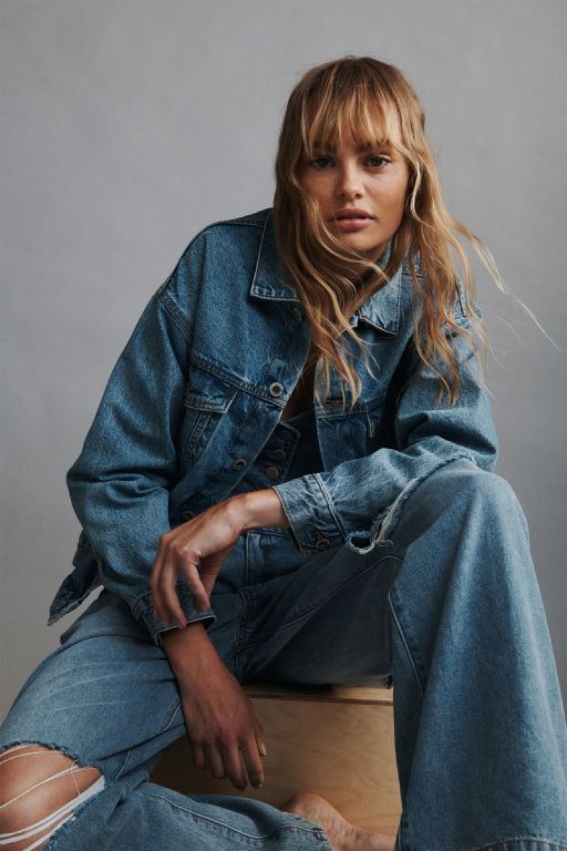 Chaquetas Cotton On The Oversized Denim Mujer Azules | w9RWwiIPY6x