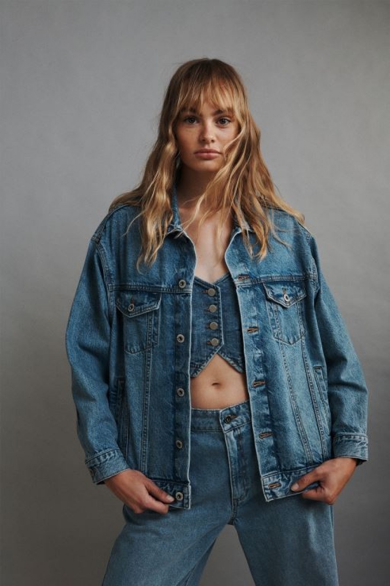 Chaquetas Cotton On The Oversized Denim Mujer Azules | w9RWwiIPY6x