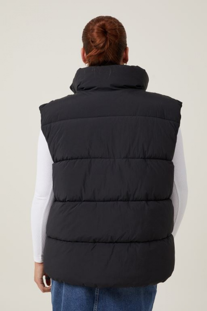 Chaquetas Cotton On The Recycled Mother Puffer Vest 2.0 Mujer Negras | ykvAjDEDjOS