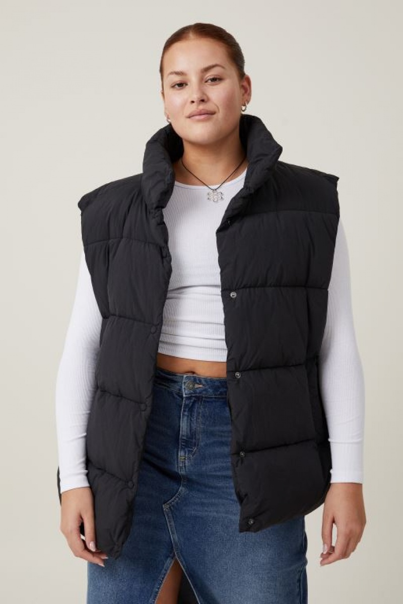 Chaquetas Cotton On The Recycled Mother Puffer Vest 2.0 Mujer Negras | ykvAjDEDjOS