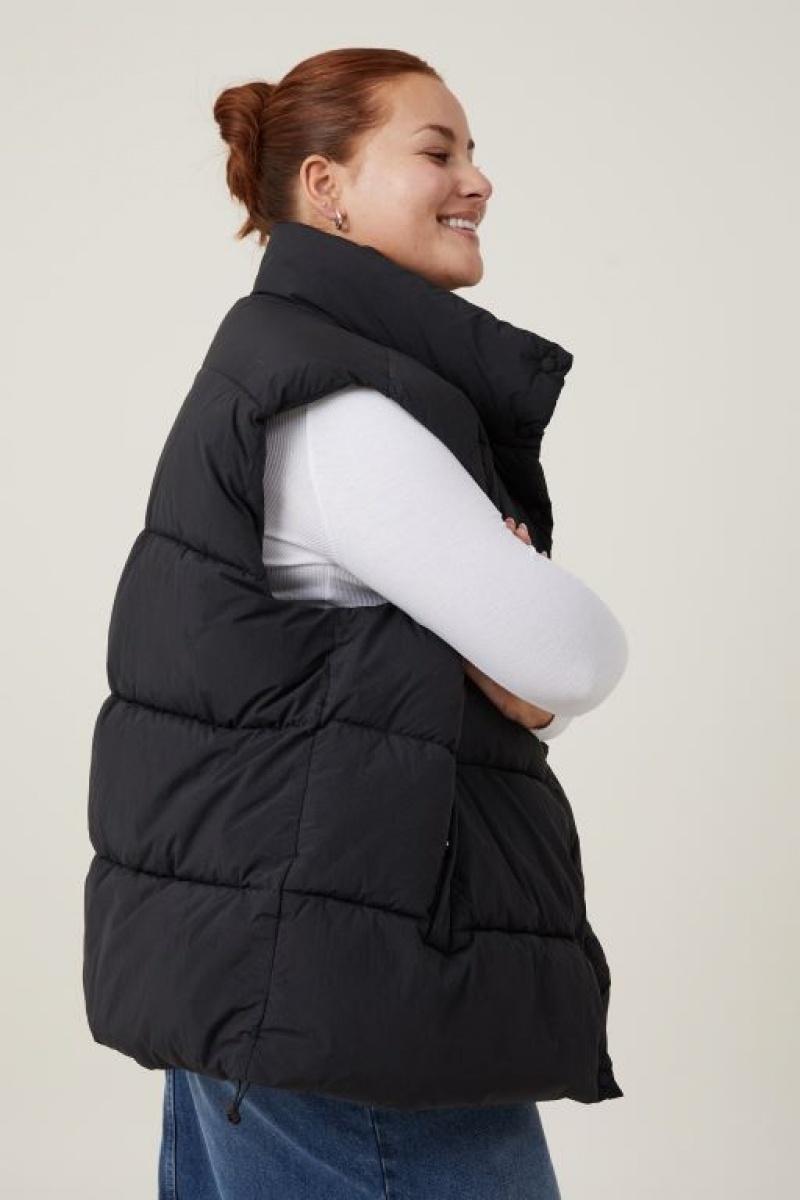 Chaquetas Cotton On The Recycled Mother Puffer Vest 2.0 Mujer Negras | ykvAjDEDjOS