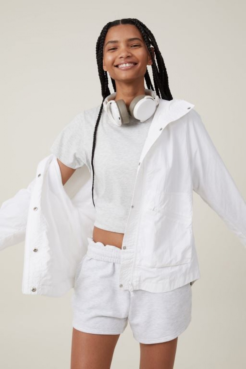 Chaquetas Cotton On Woven Packable Anorak Mujer Blancas | 7lPQPCYcXja