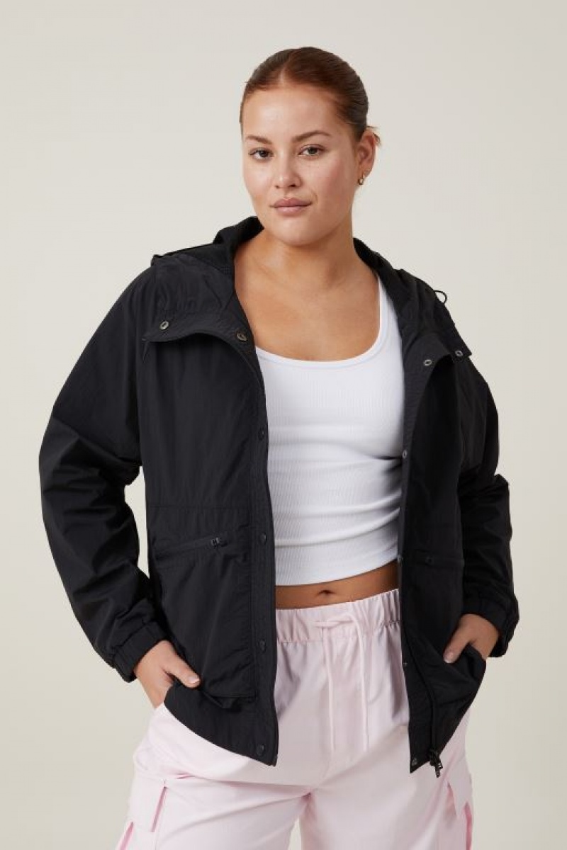 Chaquetas Cotton On Woven Packable Anorak Mujer Negras | NGmyPzuM7Oe