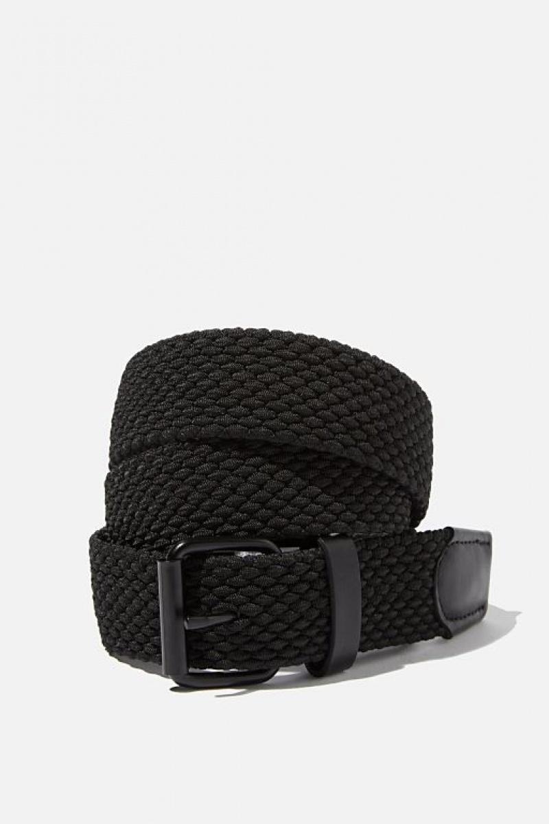 Cinturones Cotton On Hampton Plait Hombre Negras | JGXoWrZ2qrU