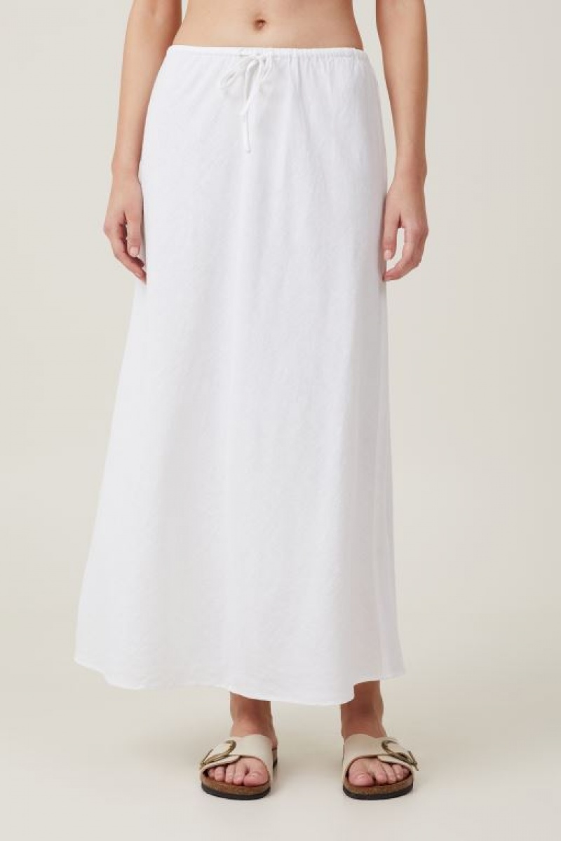 Falda Cotton On Haven Maxi Slip Mujer Blancas | ixpnGGqYtur