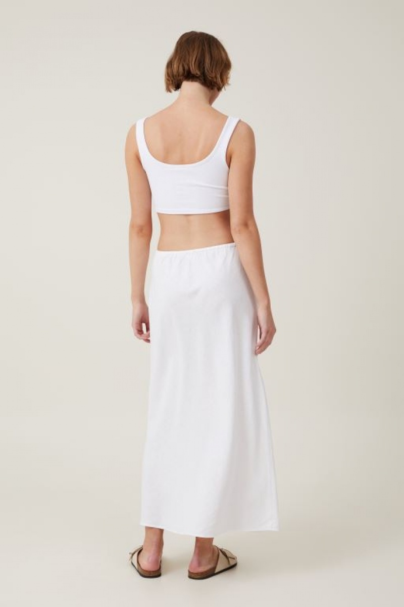 Falda Cotton On Haven Maxi Slip Mujer Blancas | ixpnGGqYtur