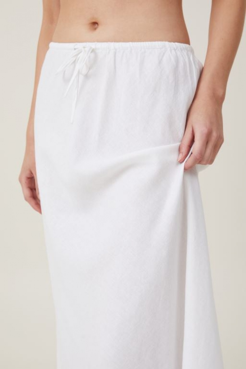 Falda Cotton On Haven Maxi Slip Mujer Blancas | ixpnGGqYtur