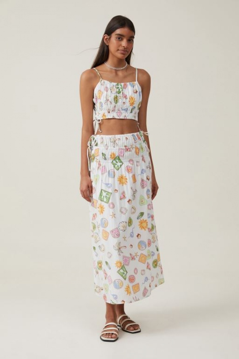 Falda Cotton On Lucy Shirred Maxi Mujer Surf | Dktgayq6vRi