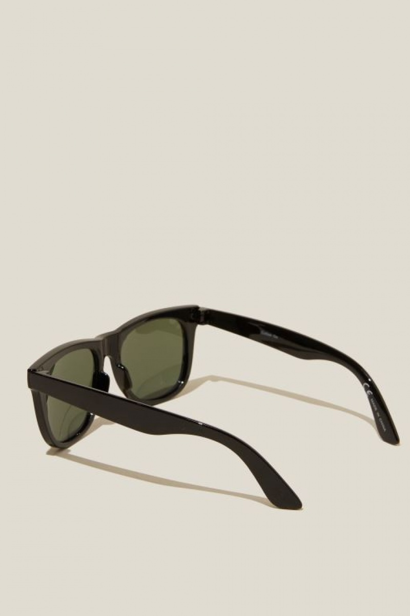 Gafas de Sol Cotton On Beckley Polarized Hombre Negras Verde | oYAlAJM5q5R