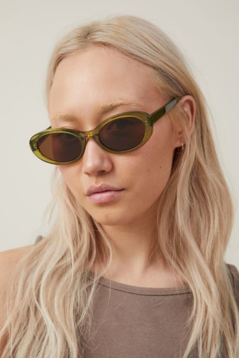 Gafas de Sol Cotton On Carter Oval Mujer Verde | JbPDt3IMkMw