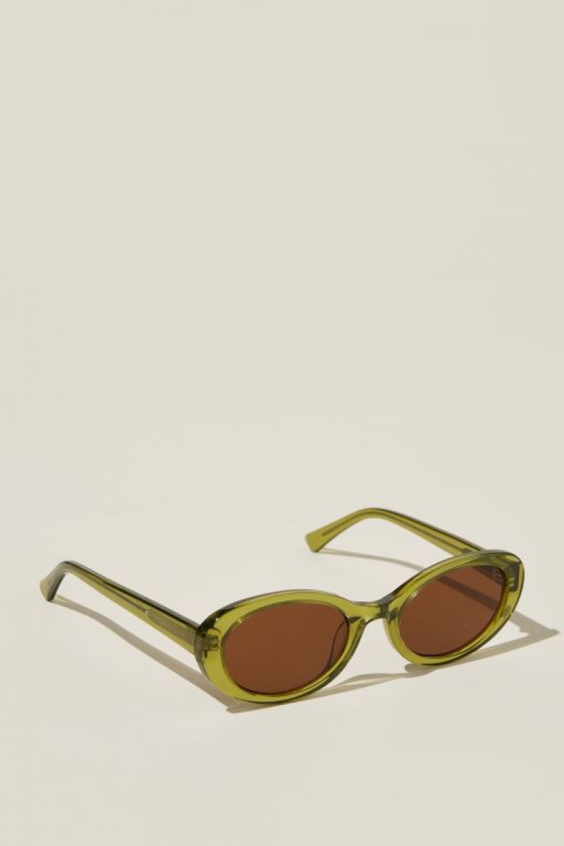 Gafas de Sol Cotton On Carter Oval Mujer Verde | JbPDt3IMkMw