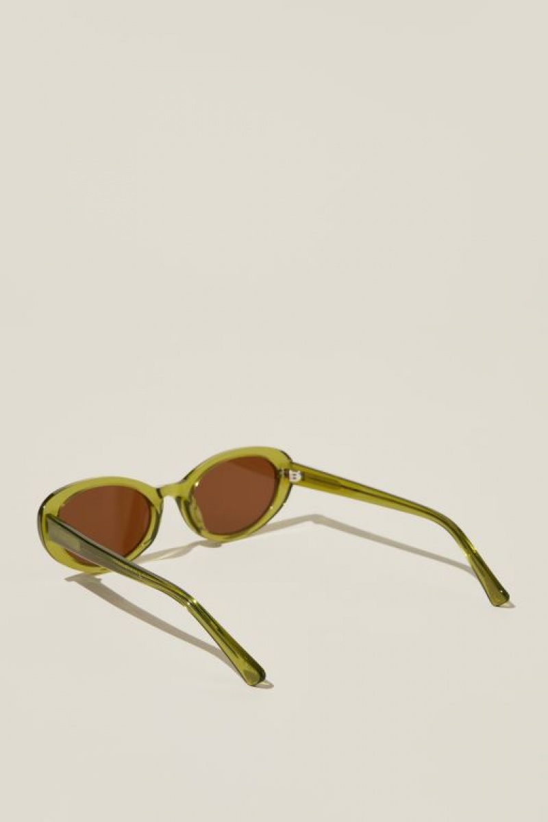 Gafas de Sol Cotton On Carter Oval Mujer Verde | JbPDt3IMkMw