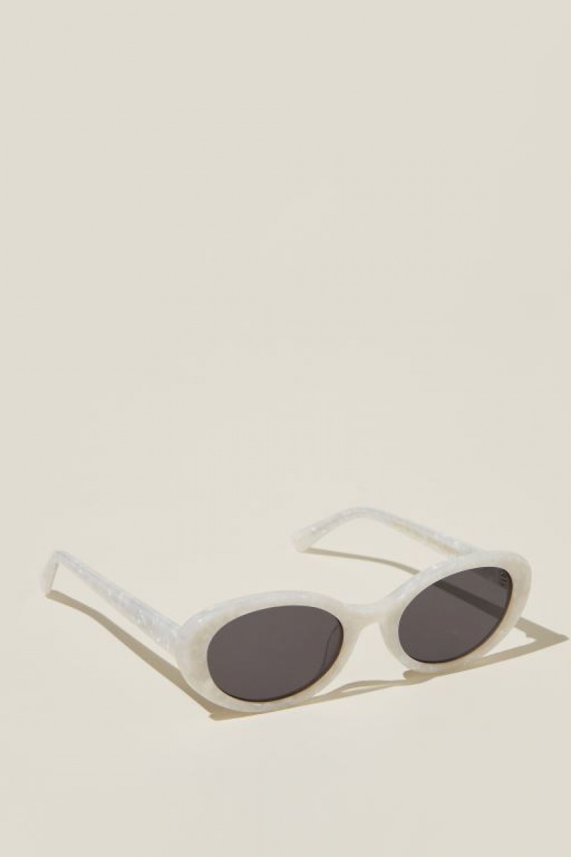 Gafas de Sol Cotton On Carter Oval Mujer Pearl | IsAxwFM3qJ5