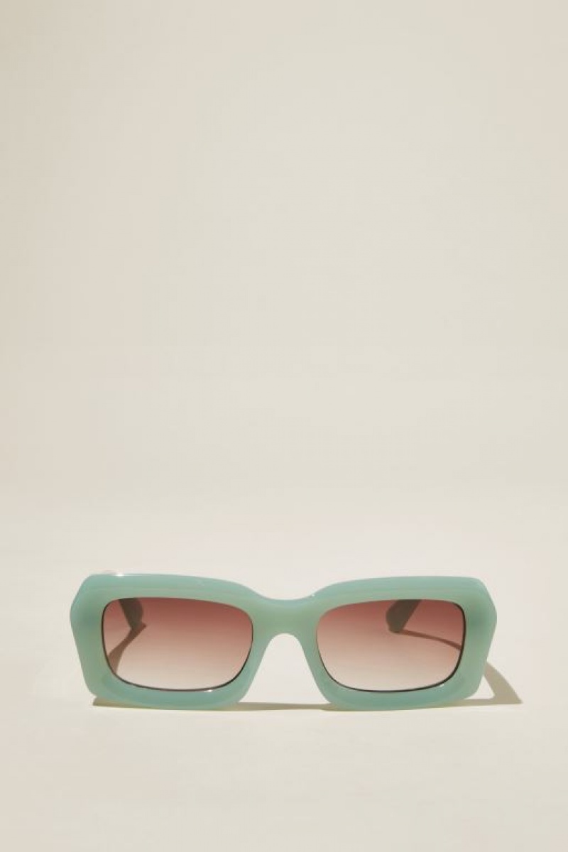 Gafas de Sol Cotton On Miles Square Mujer Verde | keRufkQr1wn