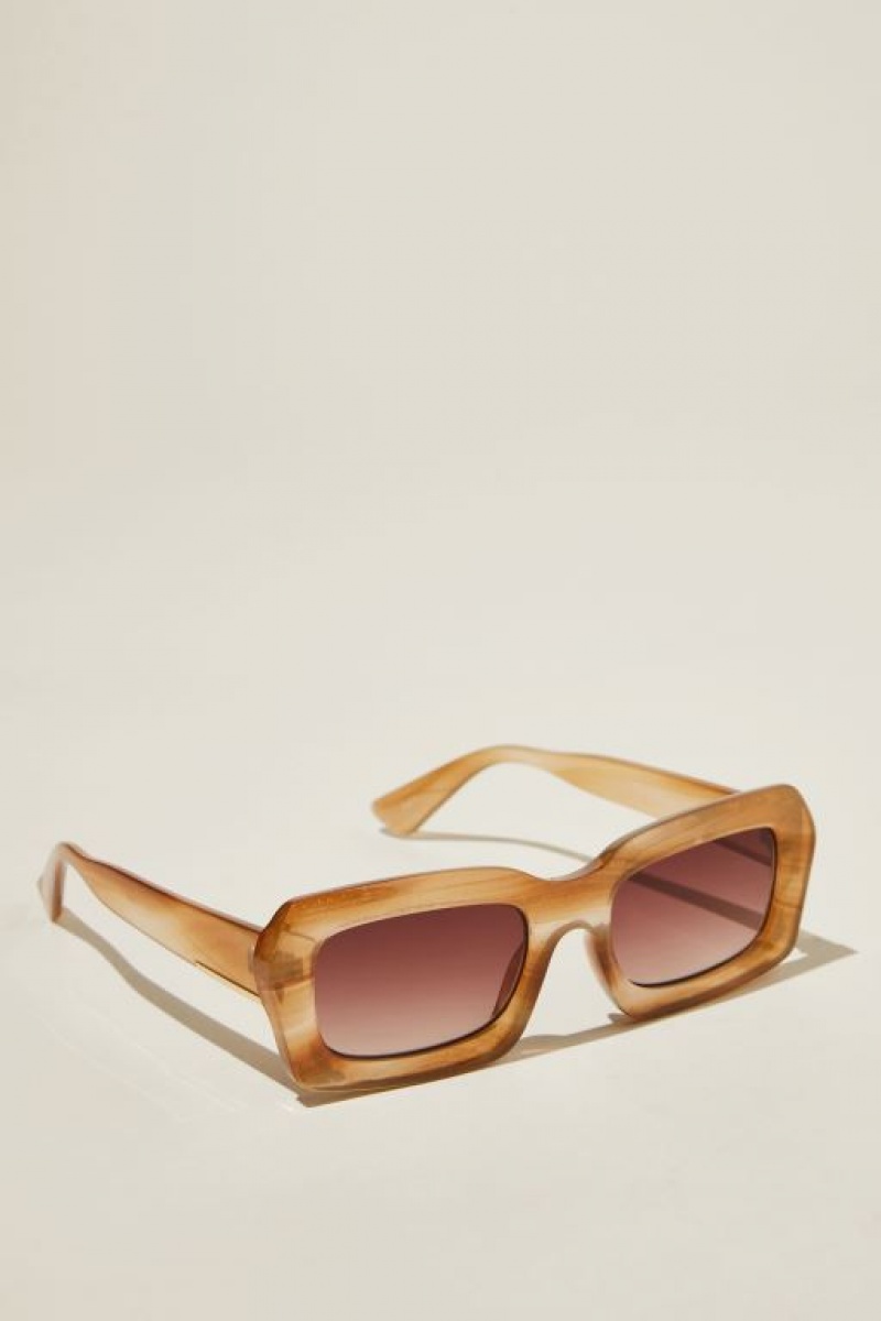 Gafas de Sol Cotton On Miles Square Mujer Rayadas | cSKKLNkZAZR