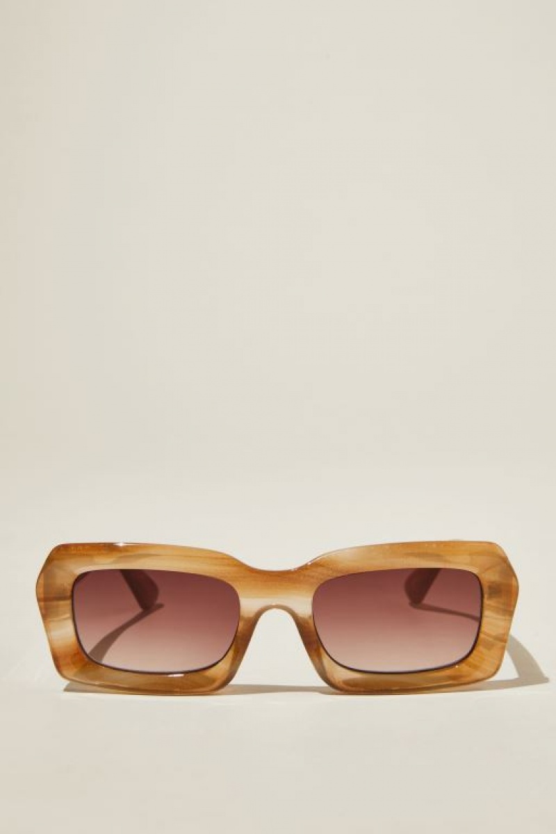 Gafas de Sol Cotton On Miles Square Mujer Rayadas | cSKKLNkZAZR