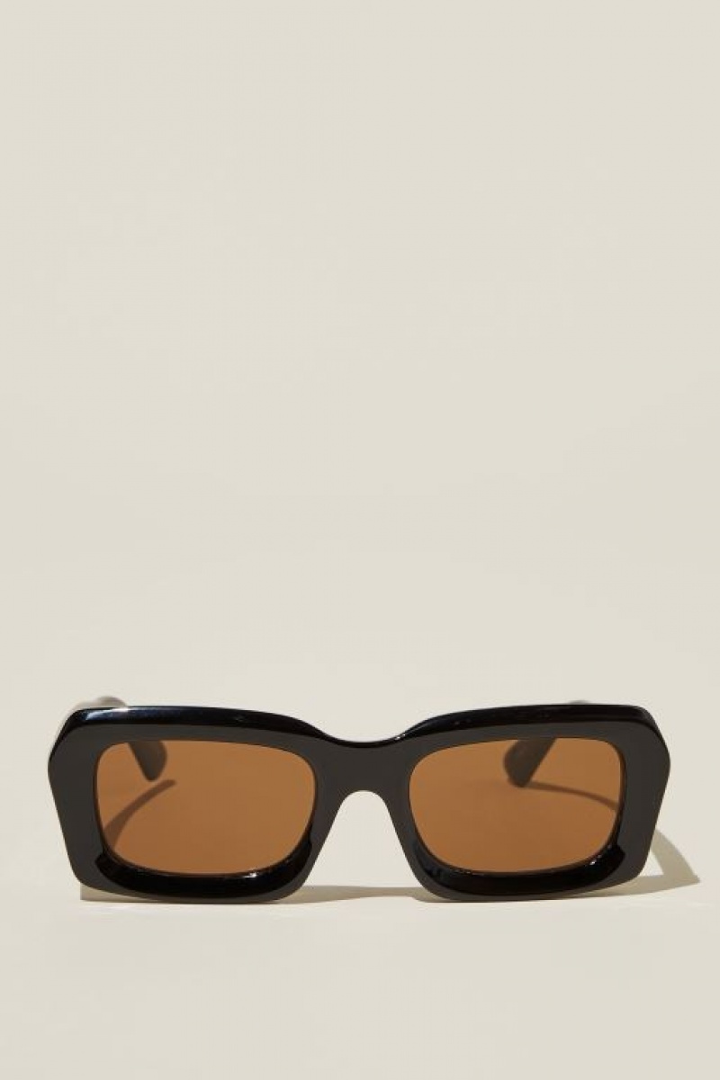 Gafas de Sol Cotton On Miles Square Mujer Negras | XXOfOYkL123