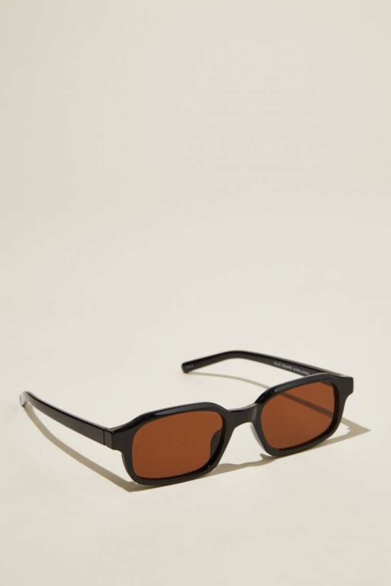 Gafas de Sol Cotton On Ollie Square Mujer Negras Marrones | FwDVbMShEPi