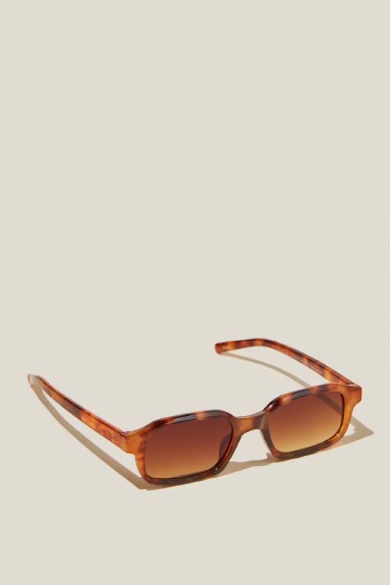 Gafas de Sol Cotton On Ollie Square Mujer Amber | 02k6q3TGzx7