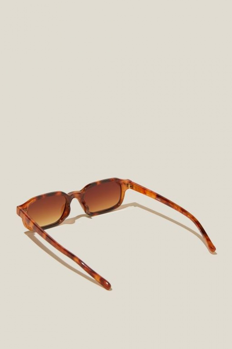 Gafas de Sol Cotton On Ollie Square Mujer Amber | 02k6q3TGzx7