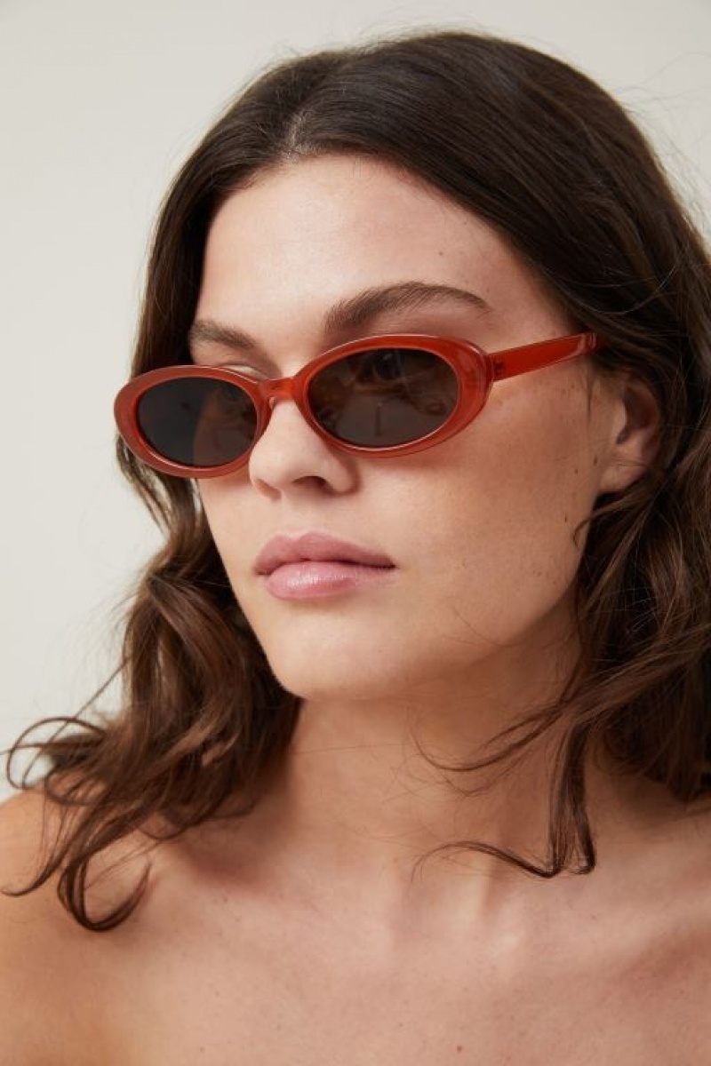 Gafas de Sol Cotton On Ophelia Oval Mujer Amber | SLIEeVyCQtm